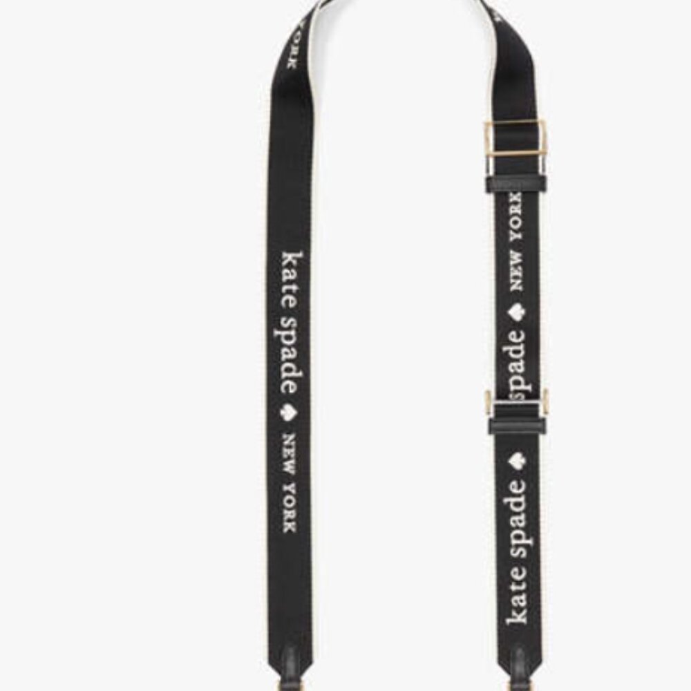 kate spade Black and White Logo Crossbody Strap